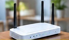 Router Wi‑Fi sobre una mesa